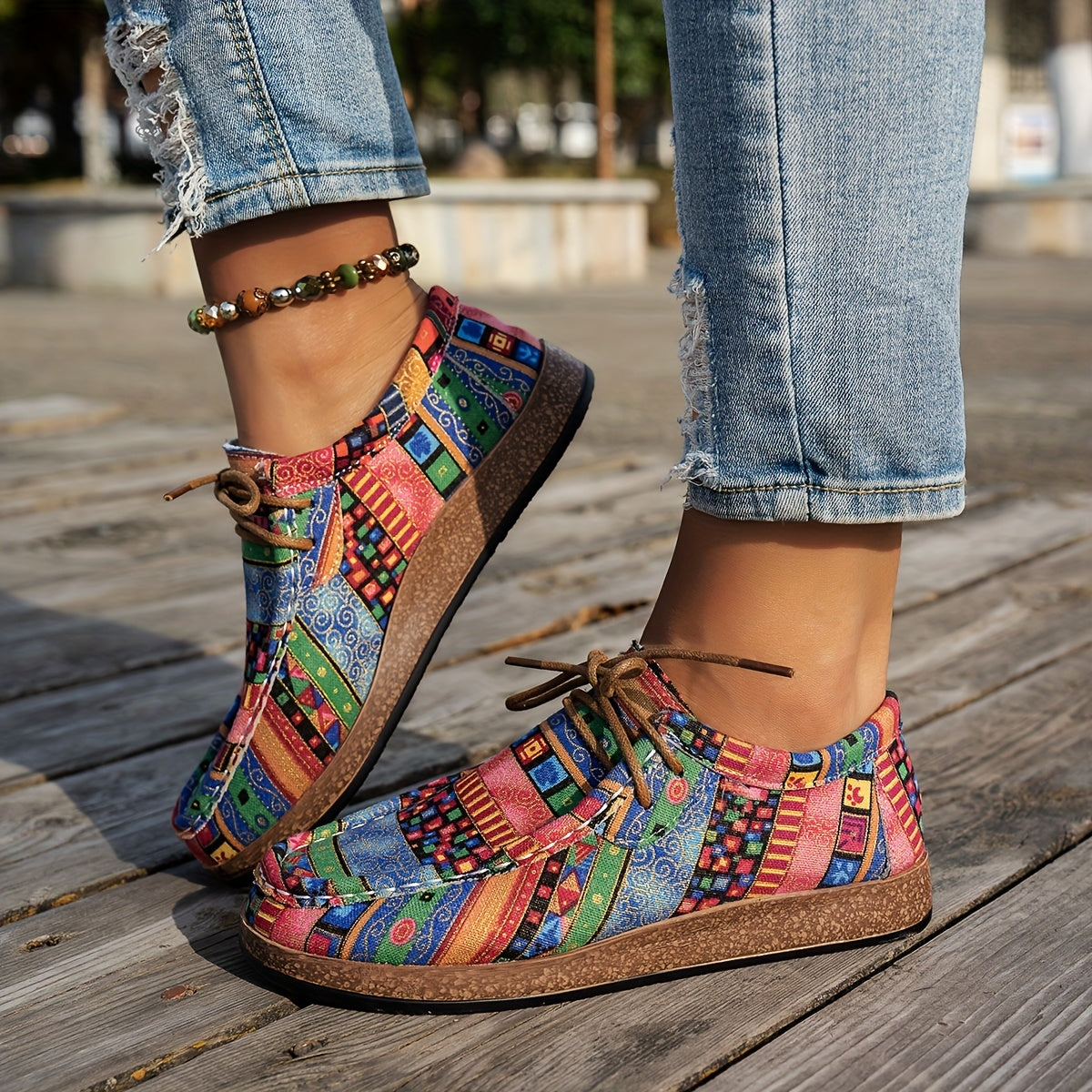 Patience | Colourful Retro Women's Shoes