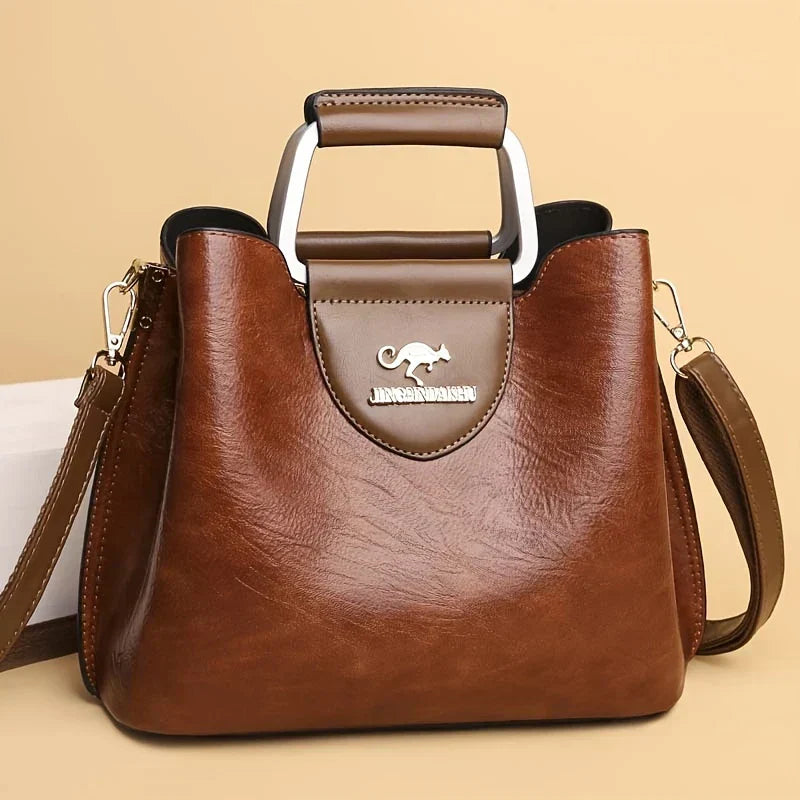 Isabella - Chic Leather Bucket Bag