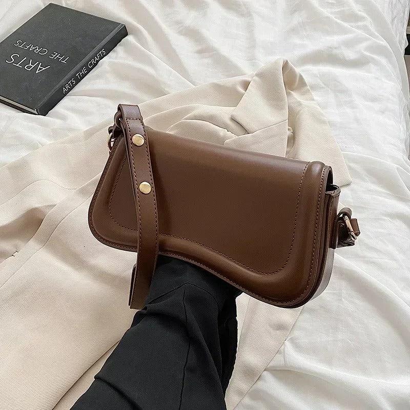 Cadence Wavy Flap Vegan Leather Handbag
