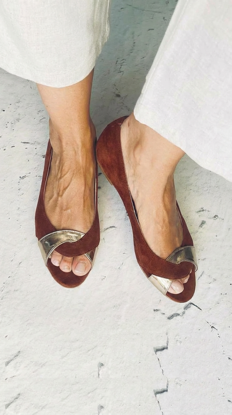 OPEN-TOE SANDAL WITH METALLIC DETAIL