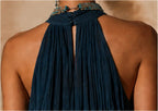 Paula | Long Halter/V-Neck Ombré Dress