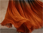 Paula | Long Halter/V-Neck Ombré Dress