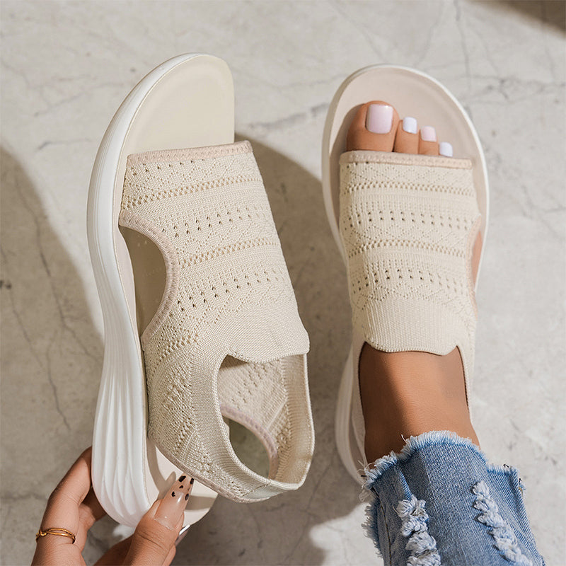 Anne | Platform sandals made from breathable material for women