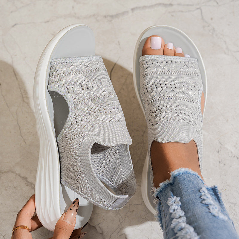 Anne | Platform sandals made from breathable material for women
