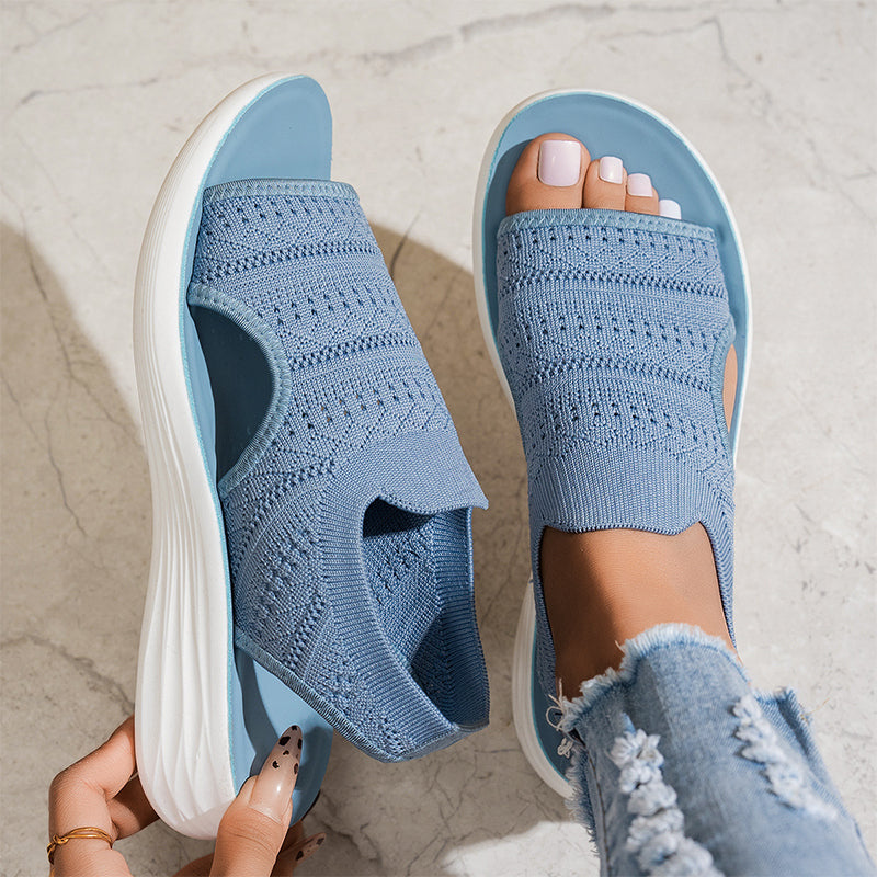 Anne | Platform sandals made from breathable material for women